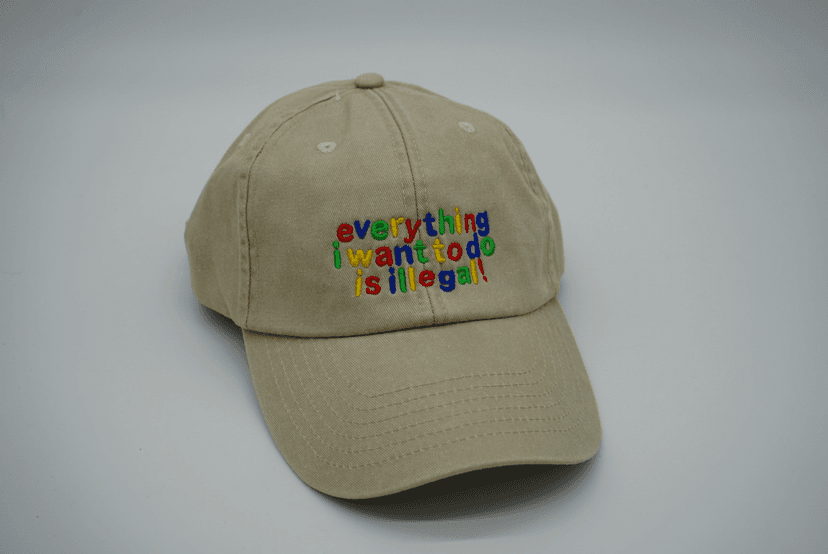 "everything is illegal" — bestickte Cap